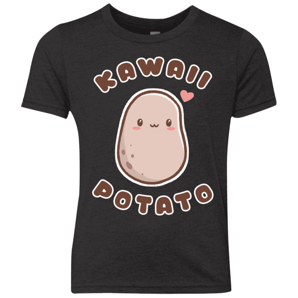 T-Shirts Vintage Black / YXS Kawaii Potato Youth Triblend T-Shirt