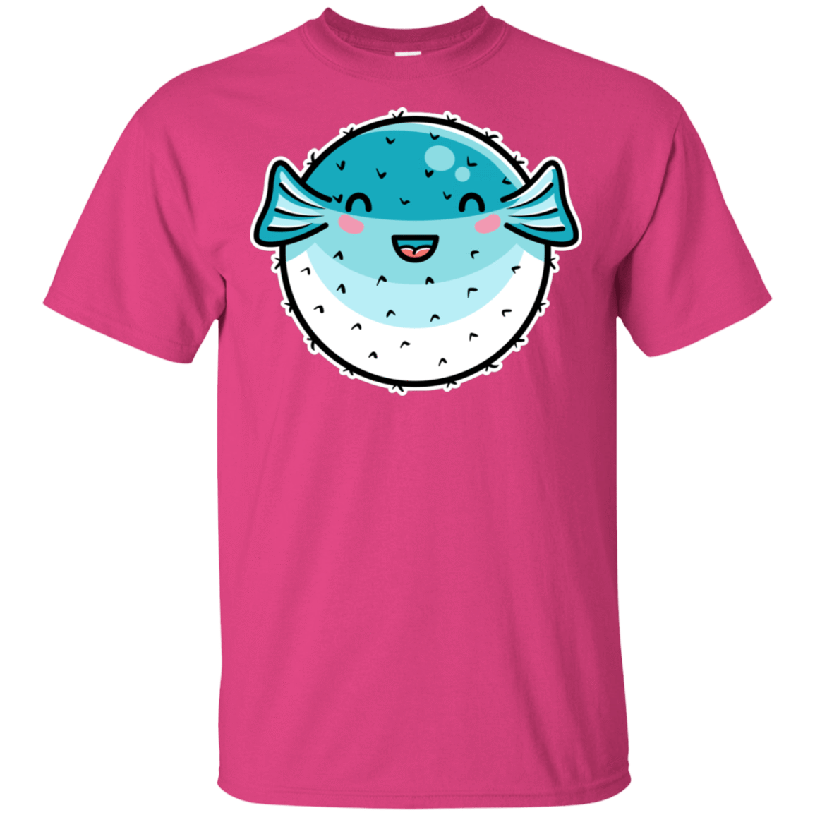 T-Shirts Heliconia / S Kawaii  Puffer Fish T-Shirt