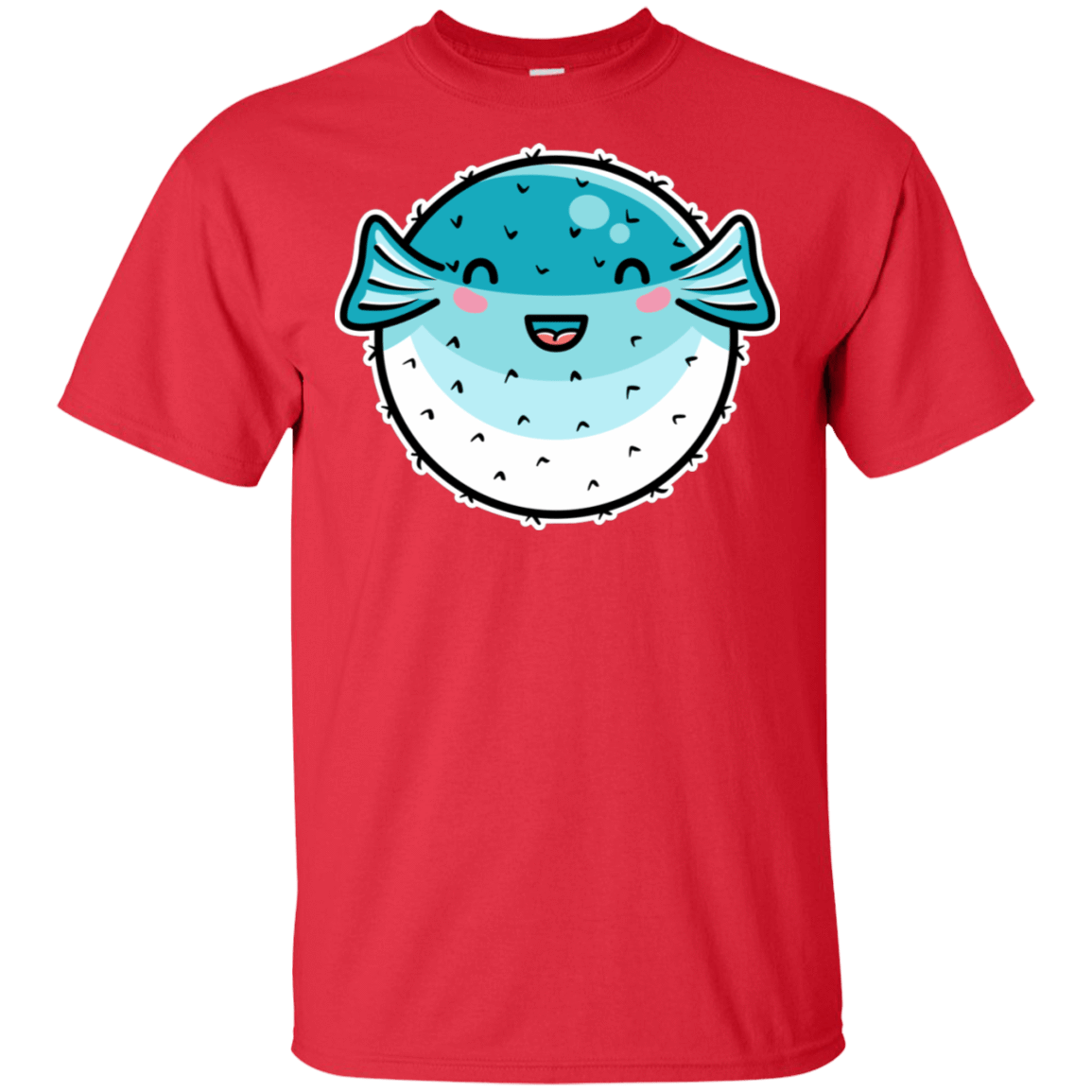 T-Shirts Red / S Kawaii  Puffer Fish T-Shirt