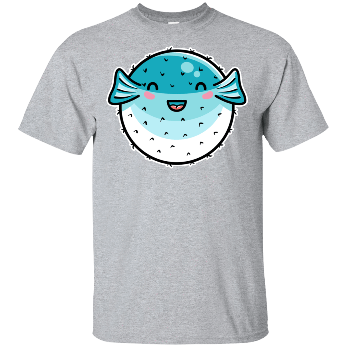 T-Shirts Sport Grey / S Kawaii  Puffer Fish T-Shirt