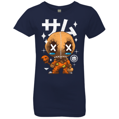 T-Shirts Midnight Navy / YXS Kawaii Pumpkin Girls Premium T-Shirt