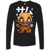 T-Shirts Black / Small Kawaii Pumpkin Men's Premium Long Sleeve