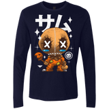 T-Shirts Midnight Navy / Small Kawaii Pumpkin Men's Premium Long Sleeve