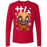T-Shirts Red / Small Kawaii Pumpkin Men's Premium Long Sleeve