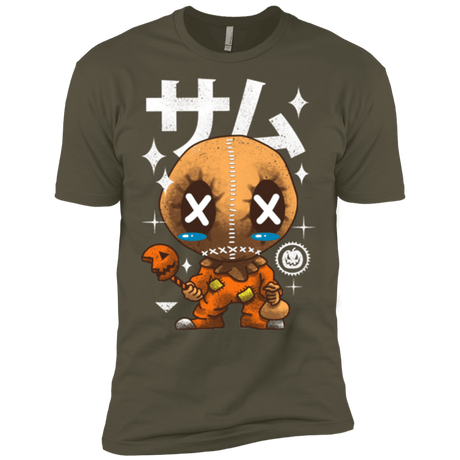 T-Shirts Military Green / X-Small Kawaii Pumpkin Men's Premium T-Shirt