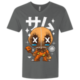 T-Shirts Heavy Metal / X-Small Kawaii Pumpkin Men's Premium V-Neck