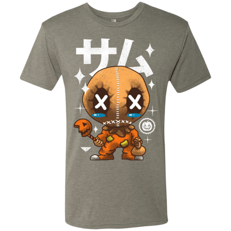 T-Shirts Venetian Grey / Small Kawaii Pumpkin Men's Triblend T-Shirt