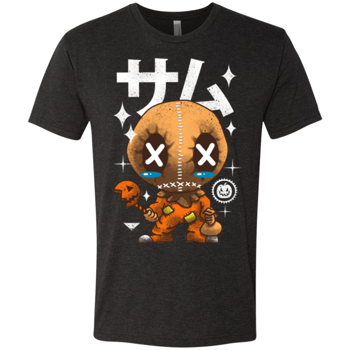 T-Shirts Vintage Black / Small Kawaii Pumpkin Men's Triblend T-Shirt