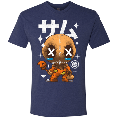 T-Shirts Vintage Navy / Small Kawaii Pumpkin Men's Triblend T-Shirt