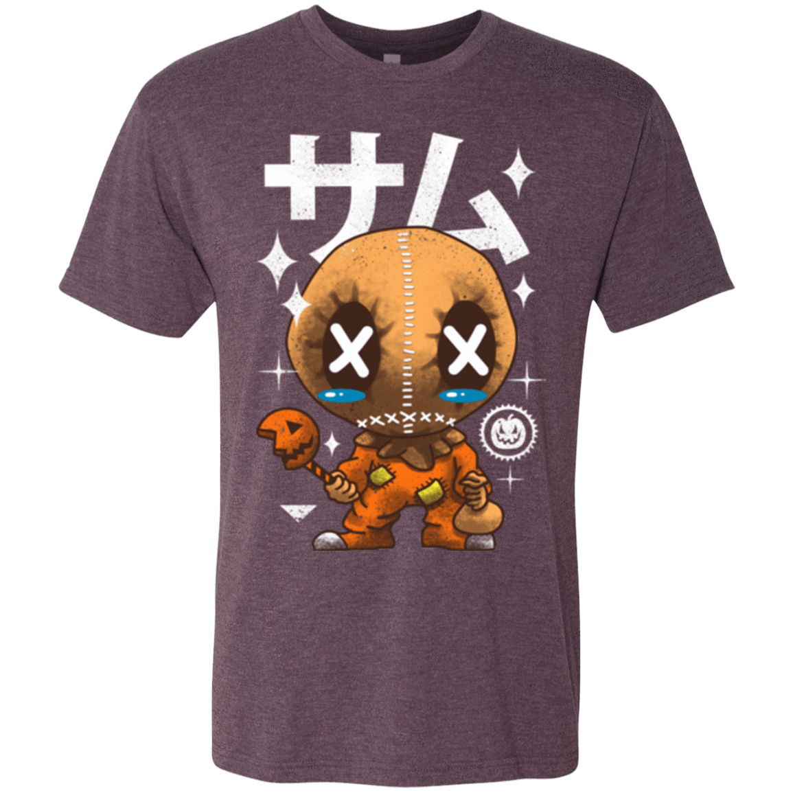 T-Shirts Vintage Purple / Small Kawaii Pumpkin Men's Triblend T-Shirt