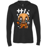 T-Shirts Vintage Black / X-Small Kawaii Pumpkin Triblend Long Sleeve Hoodie Tee