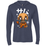 T-Shirts Vintage Navy / X-Small Kawaii Pumpkin Triblend Long Sleeve Hoodie Tee