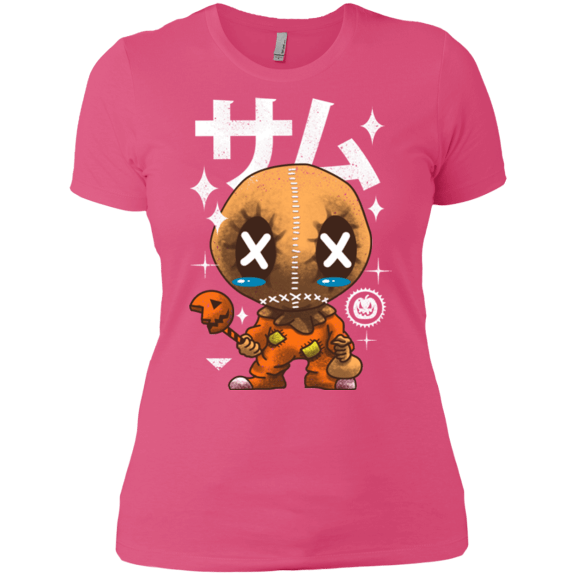 T-Shirts Hot Pink / X-Small Kawaii Pumpkin Women's Premium T-Shirt