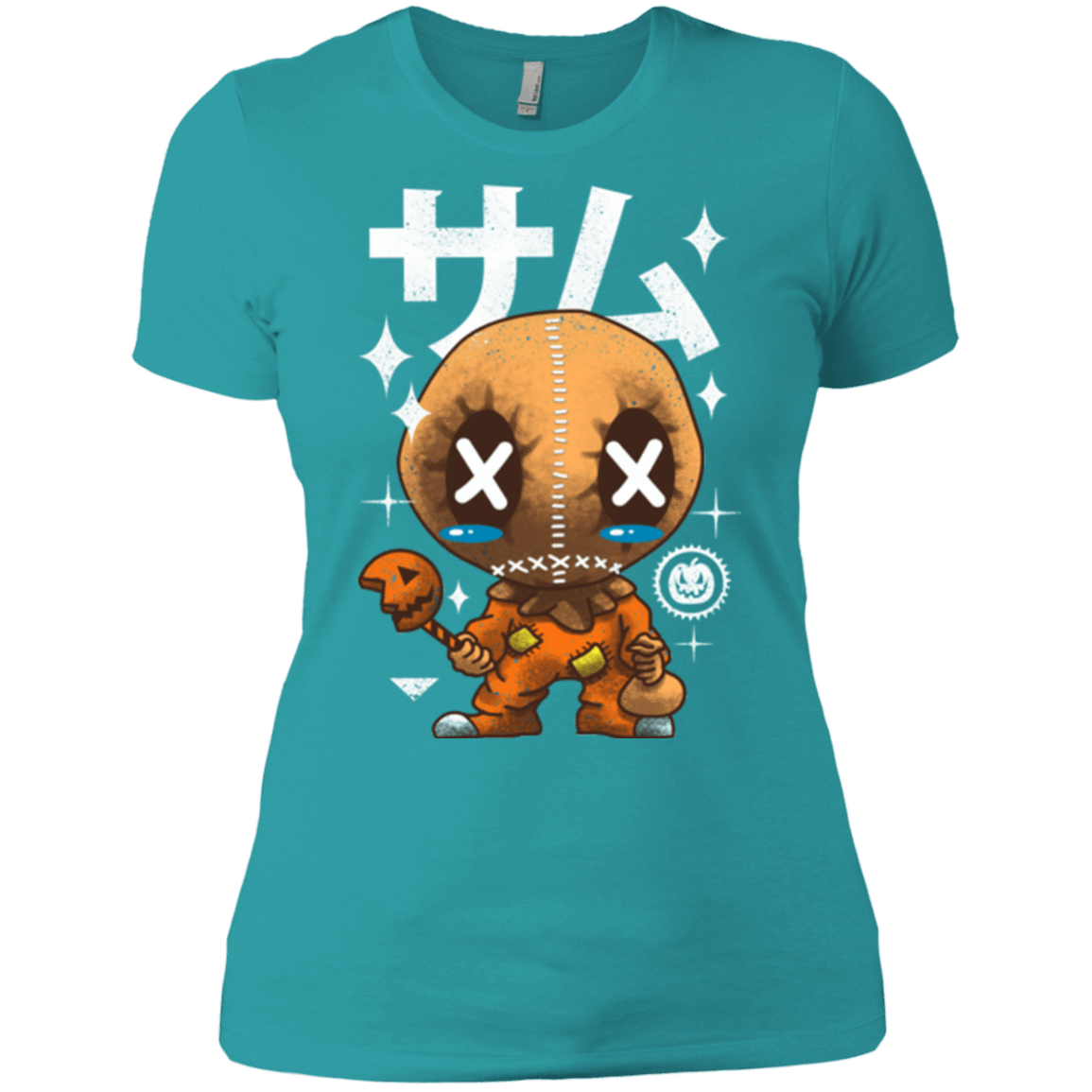 T-Shirts Tahiti Blue / X-Small Kawaii Pumpkin Women's Premium T-Shirt