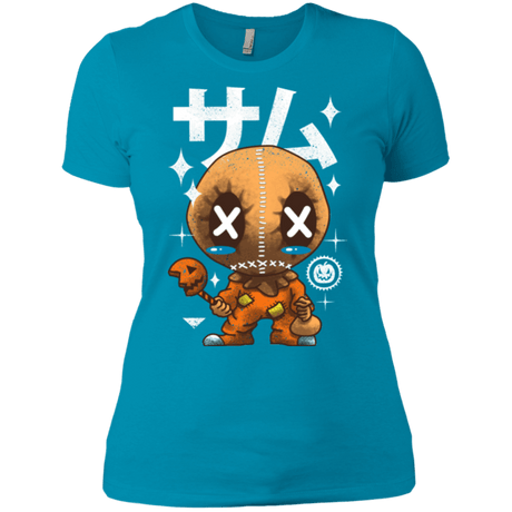 T-Shirts Turquoise / X-Small Kawaii Pumpkin Women's Premium T-Shirt