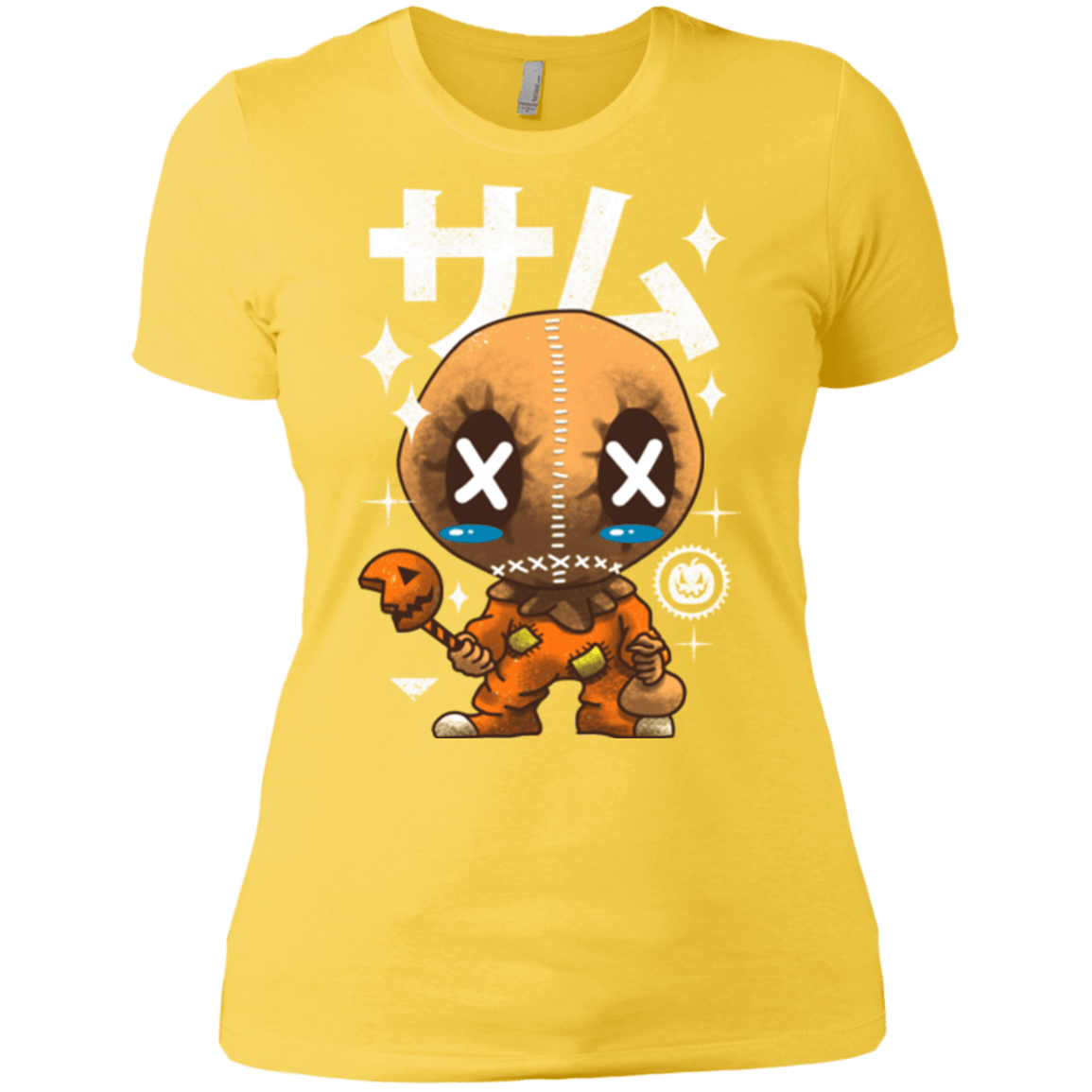 T-Shirts Vibrant Yellow / X-Small Kawaii Pumpkin Women's Premium T-Shirt