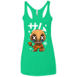 T-Shirts Envy / X-Small Kawaii Pumpkin Women's Triblend Racerback Tank