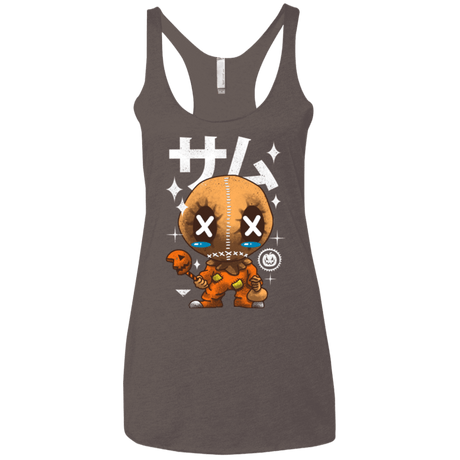 T-Shirts Macchiato / X-Small Kawaii Pumpkin Women's Triblend Racerback Tank