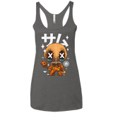 T-Shirts Premium Heather / X-Small Kawaii Pumpkin Women's Triblend Racerback Tank