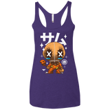 T-Shirts Purple / X-Small Kawaii Pumpkin Women's Triblend Racerback Tank