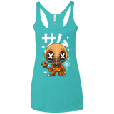 T-Shirts Tahiti Blue / X-Small Kawaii Pumpkin Women's Triblend Racerback Tank