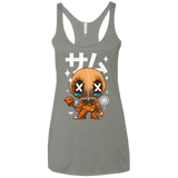 T-Shirts Venetian Grey / X-Small Kawaii Pumpkin Women's Triblend Racerback Tank