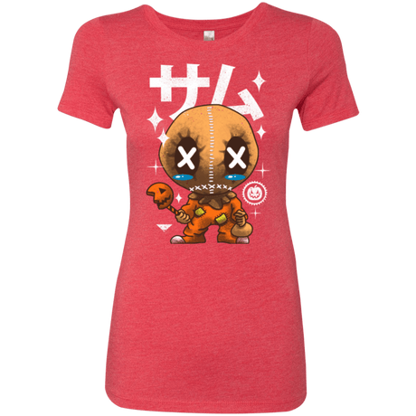 T-Shirts Vintage Red / Small Kawaii Pumpkin Women's Triblend T-Shirt