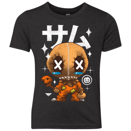 T-Shirts Vintage Black / YXS Kawaii Pumpkin Youth Triblend T-Shirt