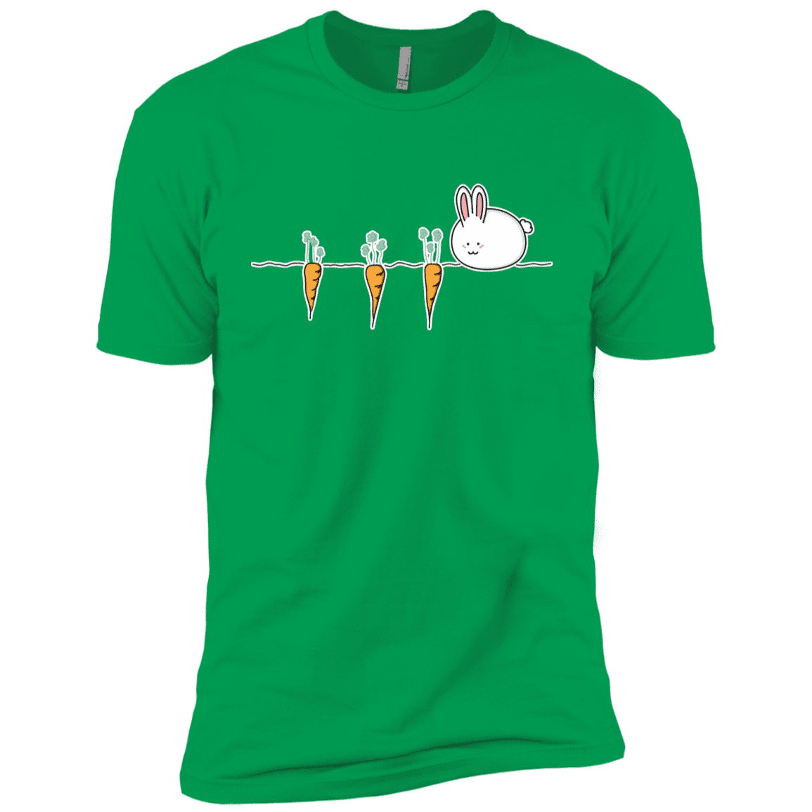 T-Shirts Kelly Green / YXS Kawaii Rabbit and Carrots Boys Premium T-Shirt