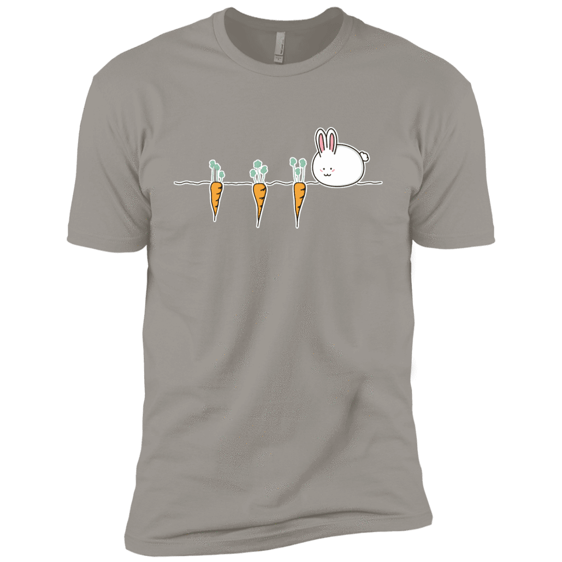 T-Shirts Light Grey / YXS Kawaii Rabbit and Carrots Boys Premium T-Shirt