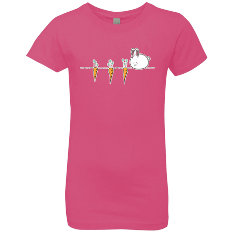 T-Shirts Hot Pink / YXS Kawaii Rabbit and Carrots Girls Premium T-Shirt