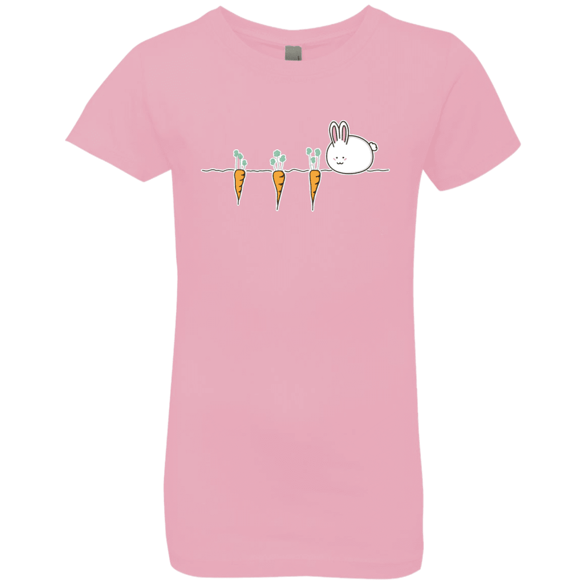 T-Shirts Light Pink / YXS Kawaii Rabbit and Carrots Girls Premium T-Shirt