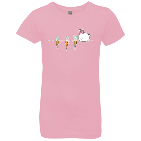 T-Shirts Light Pink / YXS Kawaii Rabbit and Carrots Girls Premium T-Shirt