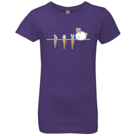 T-Shirts Purple Rush / YXS Kawaii Rabbit and Carrots Girls Premium T-Shirt