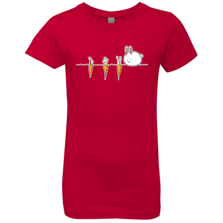 T-Shirts Red / YXS Kawaii Rabbit and Carrots Girls Premium T-Shirt