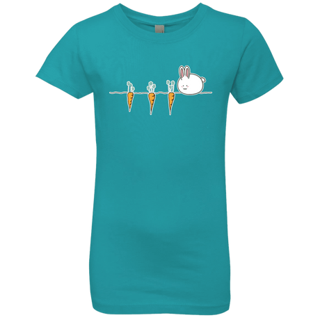 T-Shirts Tahiti Blue / YXS Kawaii Rabbit and Carrots Girls Premium T-Shirt