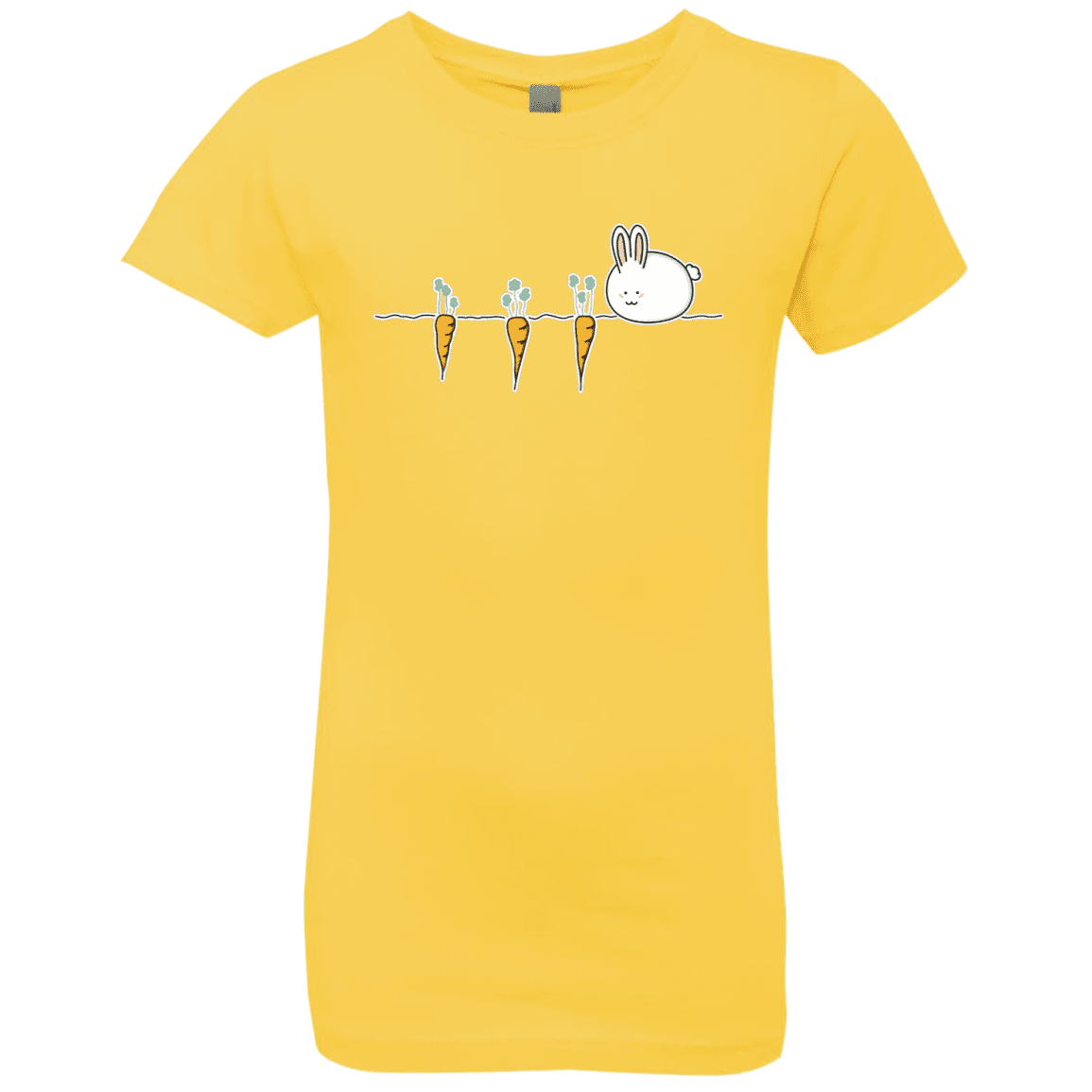 T-Shirts Vibrant Yellow / YXS Kawaii Rabbit and Carrots Girls Premium T-Shirt