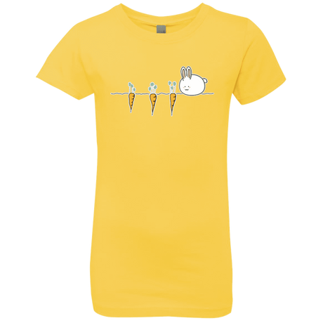 T-Shirts Vibrant Yellow / YXS Kawaii Rabbit and Carrots Girls Premium T-Shirt