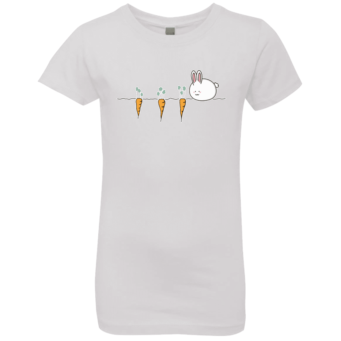 T-Shirts White / YXS Kawaii Rabbit and Carrots Girls Premium T-Shirt