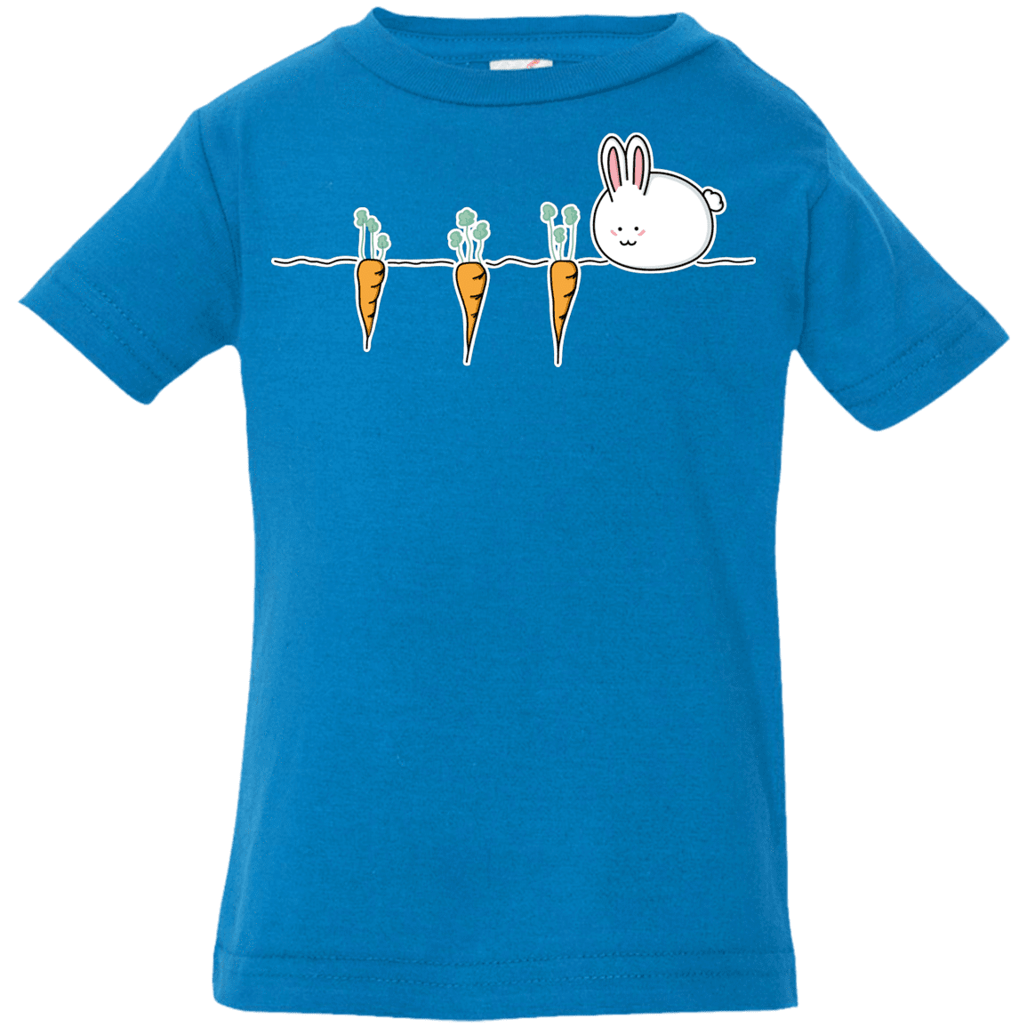 T-Shirts Cobalt / 6 Months Kawaii Rabbit and Carrots Infant Premium T-Shirt