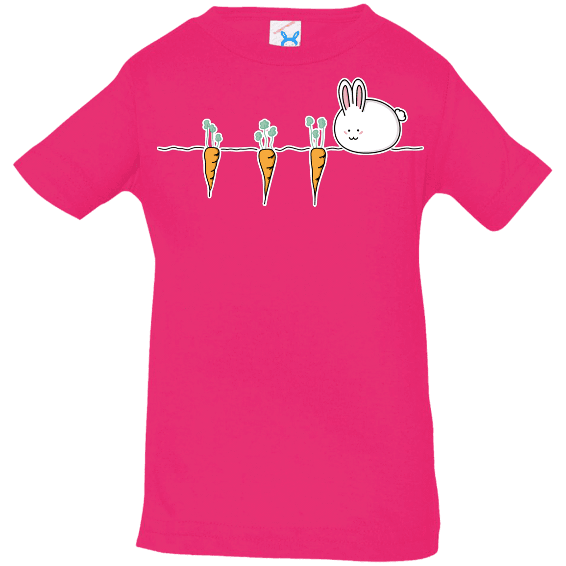 T-Shirts Hot Pink / 6 Months Kawaii Rabbit and Carrots Infant Premium T-Shirt