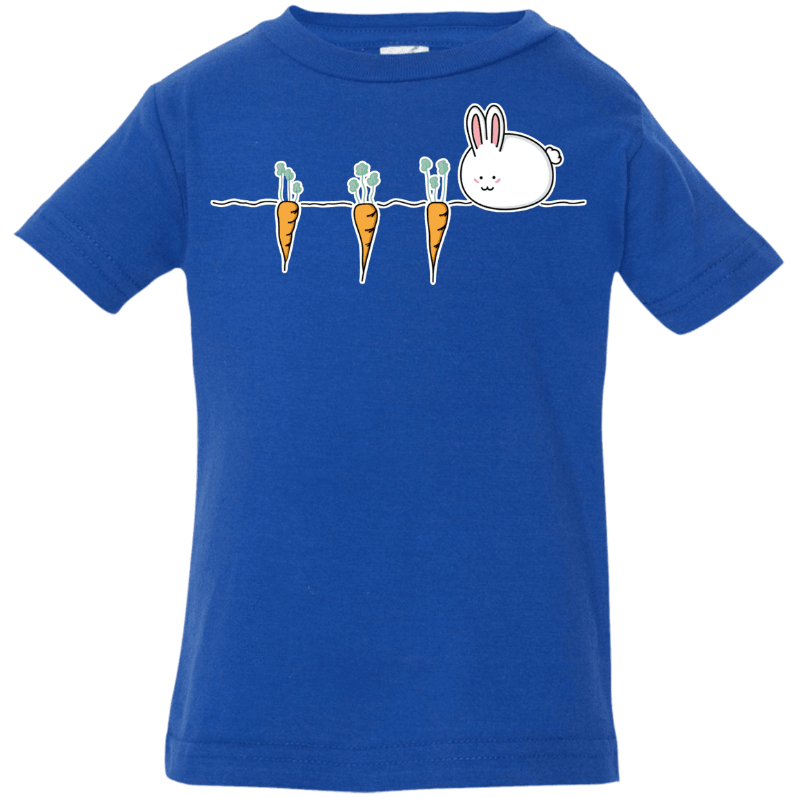 T-Shirts Royal / 6 Months Kawaii Rabbit and Carrots Infant Premium T-Shirt