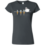 T-Shirts Charcoal / S Kawaii Rabbit and Carrots Junior Slimmer-Fit T-Shirt