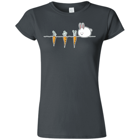 T-Shirts Charcoal / S Kawaii Rabbit and Carrots Junior Slimmer-Fit T-Shirt