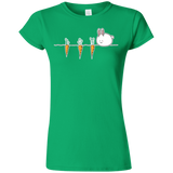 T-Shirts Irish Green / S Kawaii Rabbit and Carrots Junior Slimmer-Fit T-Shirt