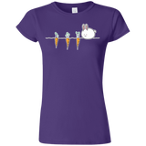 T-Shirts Purple / S Kawaii Rabbit and Carrots Junior Slimmer-Fit T-Shirt