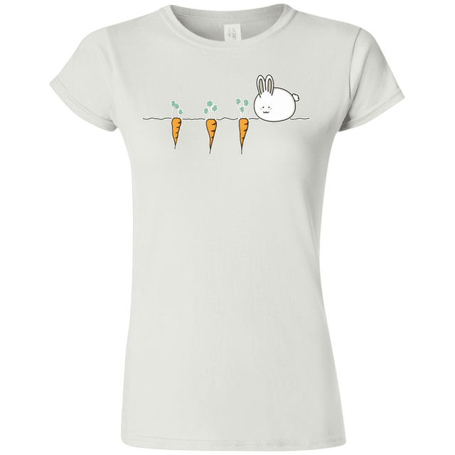 T-Shirts White / S Kawaii Rabbit and Carrots Junior Slimmer-Fit T-Shirt
