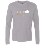 T-Shirts Heather Grey / S Kawaii Rabbit and Carrots Men's Premium Long Sleeve