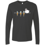 T-Shirts Heavy Metal / S Kawaii Rabbit and Carrots Men's Premium Long Sleeve