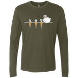 T-Shirts Military Green / S Kawaii Rabbit and Carrots Men's Premium Long Sleeve